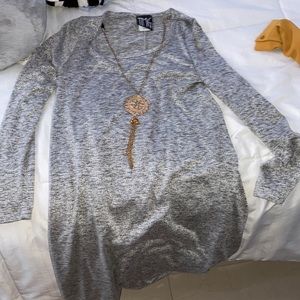 Grey dress that comes w necklace